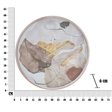 ZEGAR NA ŚCIANĘ ART PINK 60X6 cm